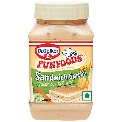 Buy Funfoods Sandwich Spread - Cucumber & Carrot, Eggless-300 gm at Omegafoods.in