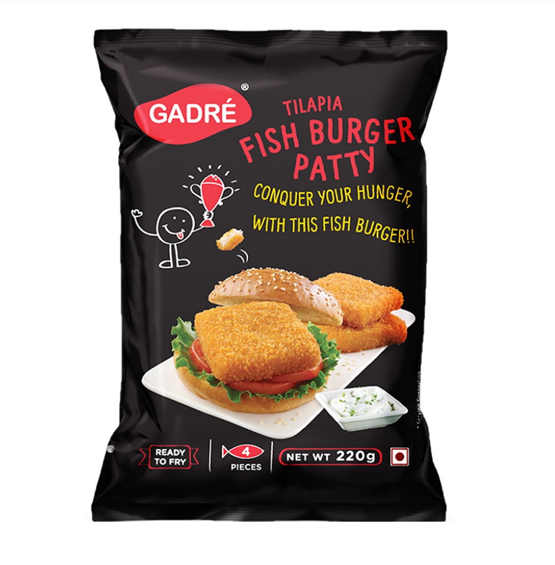 Gadre Tilapia Fish Burger Patty - 220 Gm